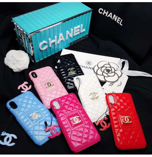 Chanel Iphone Xs Max 背面ケース シャネル アイフォンxr レザーケース ブランドコピー Iphone X Xsカバー