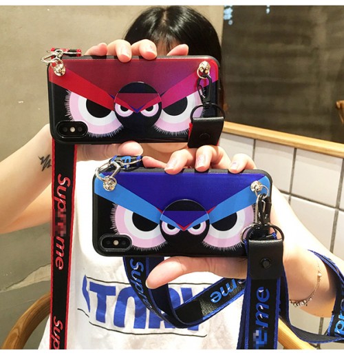 フェンディ Galaxy S10plus S10e S10ケース ジョイグリップ Fendi ギャラクシーnote9カバー ストラップ スタンド