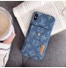 LV iphoneケース 12/12pro/XSMAX/XS/XR/X デニム モノグラム アイフォン8/7/6S/6プラス対応カバー 背面ポケット