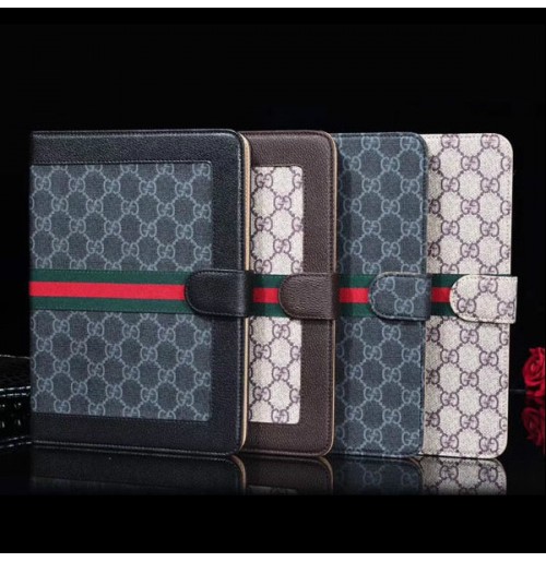 Gucci Ipad Mini5ケース ブランド アイパッドエア2 タブレットケース 手帳型 Ggキャンバス 男女兼用