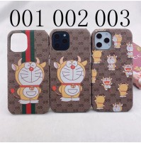 GUCCI ドラえもん コラボ iphone13pro/13携帯ケース Doraemon x GUCCI アイフォン13プロ アックスカバー 人気売れ筋 ブラント iphone12pro/12ケース 送料無料 ハイパロディ風