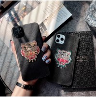 KENZO iPhone 11 Pro Maxケース ケンゾー アイフォン 11/11 Proケース 刺繍タイガー iPhone xs max/xsカバー カップル向け ブランドiPhone x/xr/8/7plusカバー 送料無料