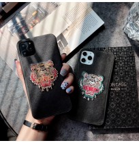 KENZO iPhone 11 Pro Maxケース ケンゾー アイフォン 11/11 Proケース 刺繍タイガー iPhone xs max/xsカバー カップル向け ブランドiPhone x/xr/8/7plusカバー 送料無料