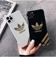 アディダス iPhone SEケース Adidas iPhone 11/11 pro/11 pro maxケース adidas Originals 金文字 アイフォンXS/XS MAXケース トレフォイルロゴ 運動風 iPhone X/Xrスマホケース