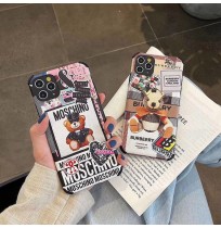 モスキーノ iPhone 11/11proカバー MOSCHINO アイフォン11 pro maxケース BVLGARI iPhone Xr/Xsケース ブルガリ 花柄 ファフォン iPhone X/XS MAXケース テディベア 送料無料