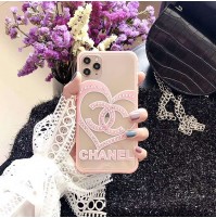 シャネル iPhone SEカバー CHANEL 経典 アイフォン Xs/XS MAXケース シャネル風 ハート iPhone Xr/Xケース ピンク 女子愛用 IPHONE 8/8 PLUS 送料無料