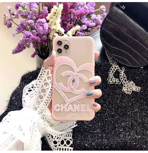 CHANEL アイフォン Xs/XS MAXケース シャネル風 ピンク iPhoneSEケース 