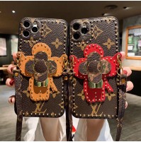 ルイヴィトン iPhone 11/11 pro/11 pro maxカバー Louis Vuitton Vivienne 花柄 アイフォン Xr/Xケース ヴィヴィエンヌ LV 携帯支え iPhone Xr/Xケース ラップ付き ファフォン iPhone Xs/XS MAXケース 送料無料