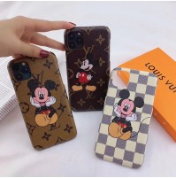 ルイヴィトン iPhone 12/12pro/11 pro maxスマホケース ミッキー LV GALAXY note 10/note 9カバー カップル Louis Vuitton アイフォンX/XR/XS/XS MAXケース 女子愛用 ギャラクシー s10/s9/s8カバー 送料無料