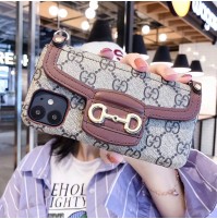 Gucci iPhone SE2スマホケース グッチ ポケット付き アイフォン 11 pro/11 pro maxカバー ラップ付き アイホン 11ケース 男女兼用 iPhone Xs/XS MAXケース 買得 iPhone Xケース 送料無料