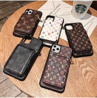 Louis Vuitton iPhone 11 pro maxカバー ダミエ柄 ルイヴィトン アイフォン 11/11 proケース ポケット付き アイホン SE2スマホケース カード差し入れ iPhone Xr/X/XS/XS MAXケース 男女兼用 送料無料