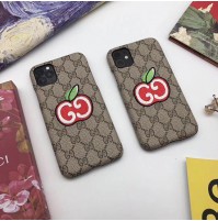 Gucci iPhone 12/11pro maxケース 刺繍 グッチ アイホン 11/SE2スマホケース おしゃれ 女性向け iPhone 11 proカバー リンゴ iPhone XS MAX/xs/X/XRケース 花柄 ファッション iPhone 7/8plusケース 送料無料