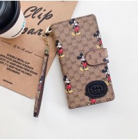 全機種対応 グッチ IPHONE GALAXY HUAWEI XPERIAケース ミッキー gucci アイフォン ケース 手帳型 ギャラクシー 保護カバー 落下防止 スマホケース 男女兼用 ファッション 送料無料