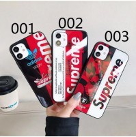 ブランド柄 シュプリーム アディダス コラボ アイフォーン 13/12mini/12 携帯ケース Supreme iphone12promax/12pro スマホケース 全面保護 アイフォン 11携帯カバー