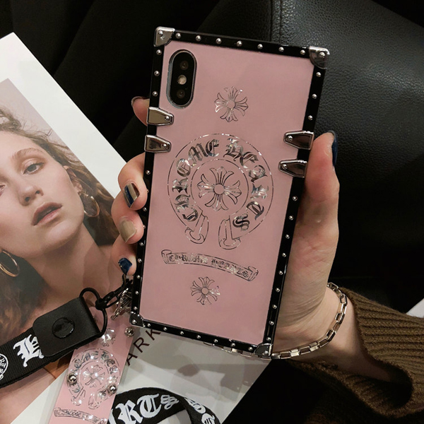 chromehearts iphone X ハードケース ストラップつき