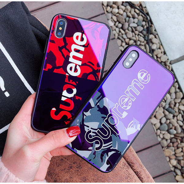 シュプリーム IPHONE XS/XS MAX X/XR ケース ガラス supreme