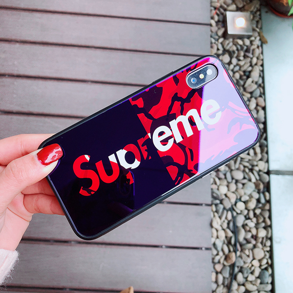 シュプリーム IPHONE XS/XS MAX X/XR ケース ガラス supreme