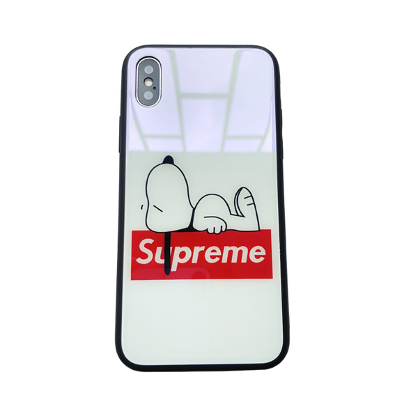 アイフォンX ガラスケース supreme