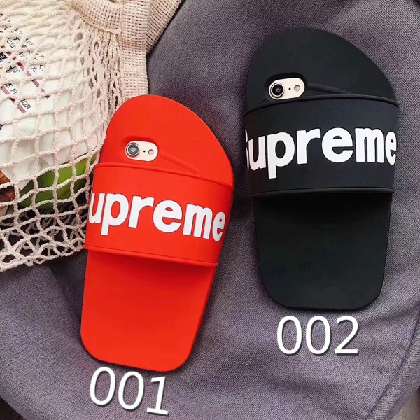 シュプリーム Iphonexケース スリッパ型 インスタ風 Supreme パロディー アイフォン8 8plus 取っ 手付きケース 個性的 人気