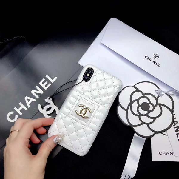 CHANEL iPhone Xs Max 背面ケース シャネル アイフォンXR レザーケース