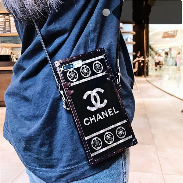 CHANEL風 iphone Xカバー ミラー型