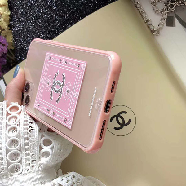 CHANEL アイフォン Xs/XS MAXケース シャネル風 ピンク iPhoneSEケース 