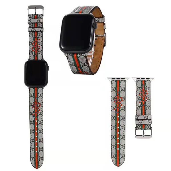 ブランドパロディ風 GUCCI Apple Watch 6/SE対応ベルト 高級感 グッチ