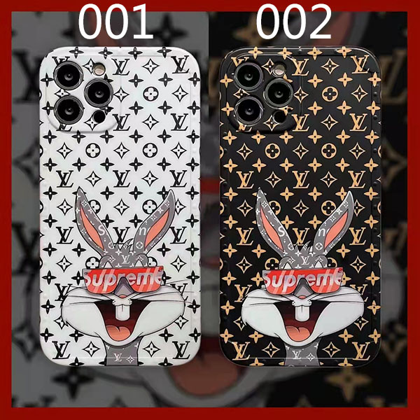 Louis Vuitton Supreme collaboration iphone 13/13 pro max case bear iphone  12/12 pro carrying case